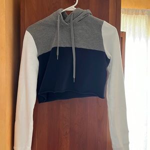 Hollister Cropped Color-block Hoodie